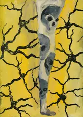 Untitled by Hubert Schmalix, 1984, gouache on paper; unframed, sold Feb 2019