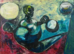 Hubert Schmalix, Untitled, oil on canvas; unframed