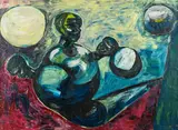 Hubert Schmalix, Untitled, oil on canvas; unframed