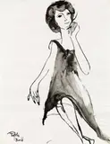 Lotte Profohs, Untitled, 1966, India ink on paper; unframed