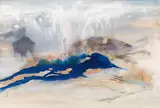 Michaela Christina Wiegele, As if the sky had silently kissed the earth, 2013-2018, oil tempera on Molino; unframed