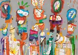 Anselm Gluck, Jede freie Minute, 2000, acrylic on canvas; unframed