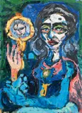 Saša Makarová, Die Zeit kann man nicht überlisten, oil on canvas; unframed