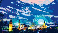 Konrad Winter, Getarnte Landschaft/Kitzbühel, 2010, varnish on aluminium; unframed