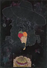 Hannes Mlenek, Untitled, 1982, mixed media on paper; framed