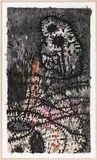 Gunter Damisch, Untitled, mixed media on laid paper; framed