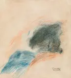 Gustav Klimt, Woman leaning back in profile to the left