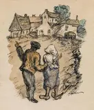 Alfred Kubin, Böhmerwäldler, watercolour, india ink on paper