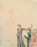 Fritz von Herzmanovsky-Orlando, Abwehr, 1927, pencil and coloured pencil on paper