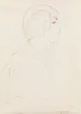Gustav Klimt, Half-length portrait of a girl in profile