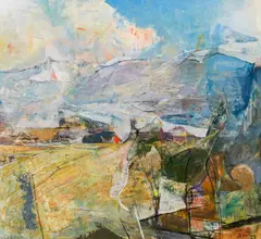 Anton Mahringer, Ausblick ins Gailtal I, 1964, oil on fibreboard