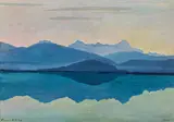Arnold Clementschitsch, Lake Wörth with the Mittagskogel, 1951, oil on canvas