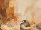 Movement of two Heads (Conversation) by Erika Giovanna Klien, 1951, oil on canvas on cardboard, sold Nov 2018