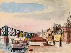 Eduard Bäumer, Sachsenhausen, Frankfurt a. Main, c. 1937, tempera on paper