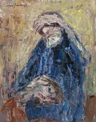 Hans Fronius, Der verlorene Sohn, 1979, oil on cardboard