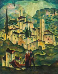 Herbert Gurschner, San Gimignano, c. 1925, oil on canvas