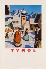 Alfons Walde, Tyrol (village road in winter), 1933/1934, poster, offset print on paper; unframed