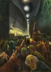 Nächtliche Leipziger Straße, Berlin by Albert Birkle, 1926, pastel on cardboard, offered Nov 2018