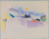 Anton Mahringer, Mountainscape with the moon