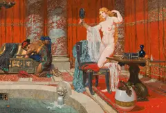Alexander Rothaug, Pompejanisches Bad, 1920-30, oil on canvas