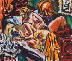 Helmut Arnez, Nudes, 1992, oil on canvas