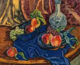 Helene Funke, Still life with peaches and grapes, 1910-1919, oil on canvas