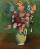 Karl Josef Gunsam, Flower still life, oil on canvas
