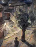 Karl Hauk, Linzer Altstadt, 1925, oil on canvas