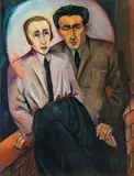 Anny Schröder-Ehrenfest, Double portrait of Anny Schröder and and her husband Oskar Ehrenfest, c. 1925, oil on canvas