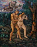 Georg Merkel, The expulsion from Paradise, c. 1915, oil on canvas