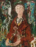 Gustav Hessing, Woman with a squirrel, 1952/54, oil on canvas