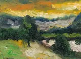 Karl Stark, Landscape near Glojach, Styria