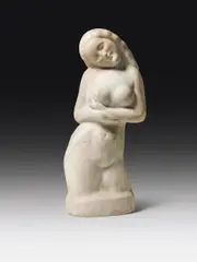 Ferdinand Opitz, Kneeling nude, marble