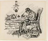 Der Eremit von Zwickledt by Alfred Kubin, 1918, india ink on paper, sold Nov 2018
