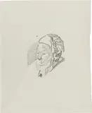 Oskar Kokoschka, Head study of the dead man from "Mann und Weib auf dem Sterbeweg