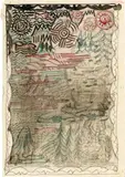Oskar Kokoschka, The Lady from the Sea (design for the book cover of a luxury edition of the writings by Gabriele d'Annunzio) recto, ornamental sketch verso