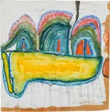 Friedensreich Hundertwasser, Trois Collines Sur Le Nuage Jaune;