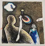 Günter Brus, Der Mensch kann Leben retten. Zerstört ihn nicht!, 1989, mixed media on paper on canvas; framed