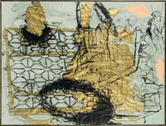Bruno Gironcoli, Untitled, 1987, mixed media on paper; framed