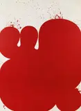Markus Prachensky, Red on White - Los Angeles, 1968, oil on canvas; framed
