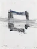 Hans Bischoffshausen, Blinder Spiegel, 1977, mixed media on paper; framed