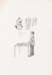 Birgit Jürgenssen, Untitled, 1972, mixed media on paper; unframed