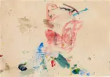 from the Bali-series by Martha Jungwirth, 1993, watercolour on paper; framed, sold Dec 2018