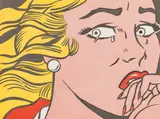 Roy Lichtenstein, Crying Girl (Castelli Graphics, New York invitation), 1963, colour offset lithography; framed