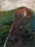 Anton Christian, Untitled, 1989, mixed media, collage on paper; framed