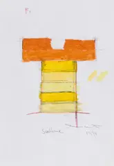 Salome by Hermann Nitsch, 1994, mixed media on paper; framed, sold Dec 2018