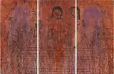 Hermann Nitsch, Entombment, Triptychon, 2006, mixed media, printed, on paper; unframed