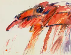 Josef Mikl, Rene Marcic, 1964, watercolour on paper; framed