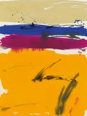 Untitled by Peter Marquant, 2010, tempera on canvas; unframed, sold Dec 2018