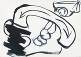 Herbert Brandl, Untitled, 1996, watercolour on paper; framed